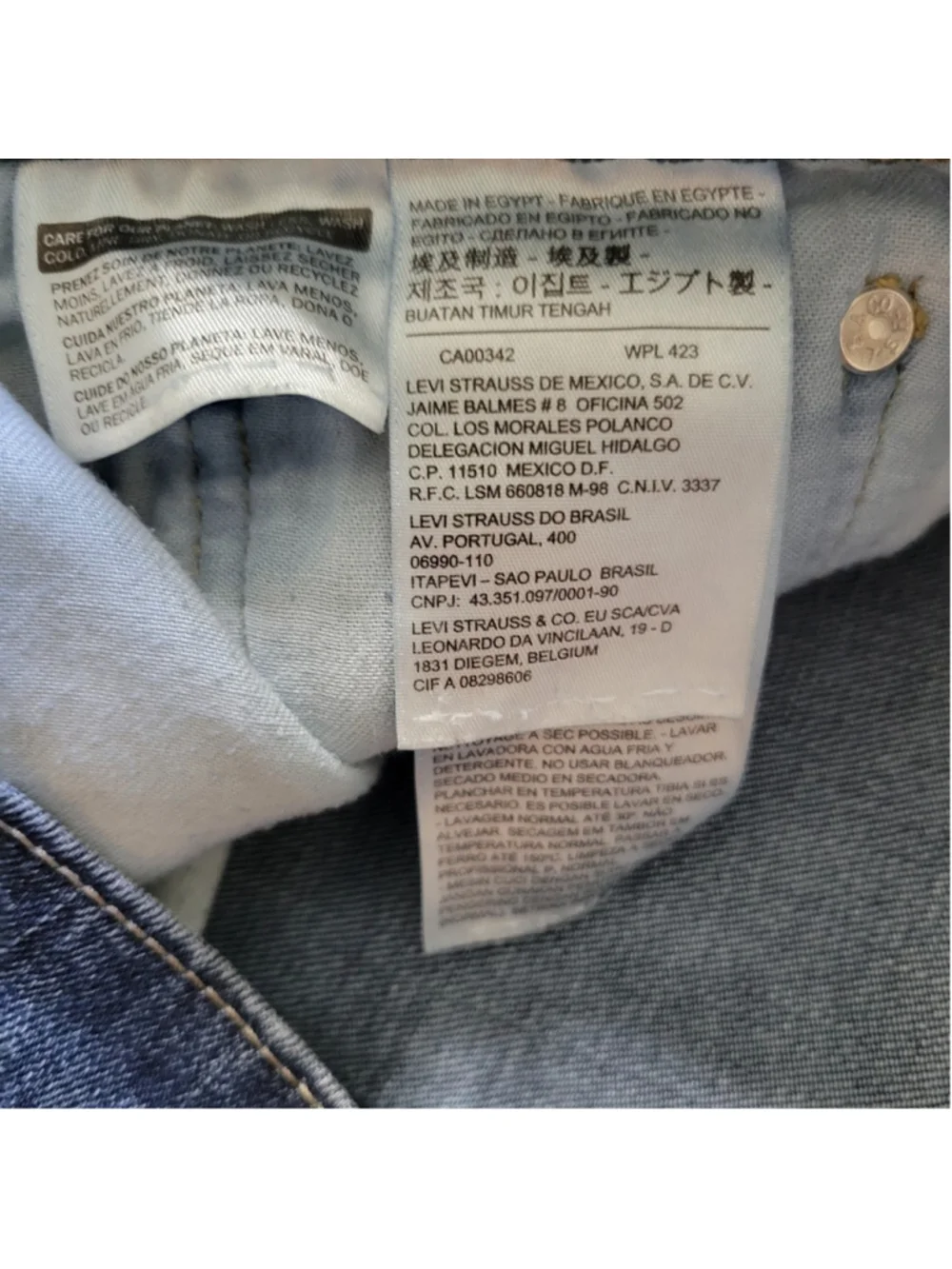 Levi's 510 Slim Straight Blue Jeans Size 32/34 Men's Excellent Condition